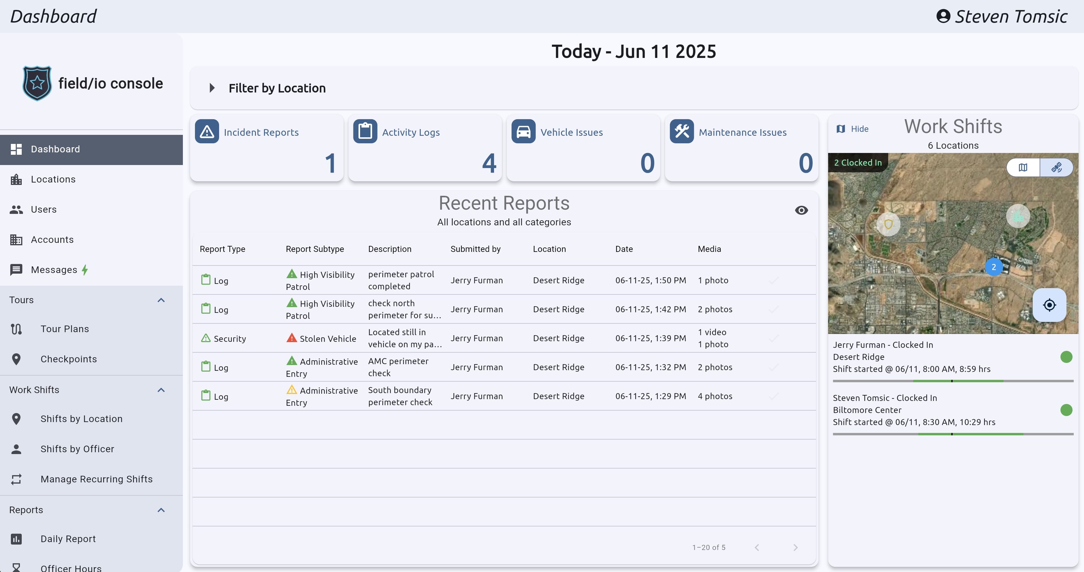 Main Dashboard