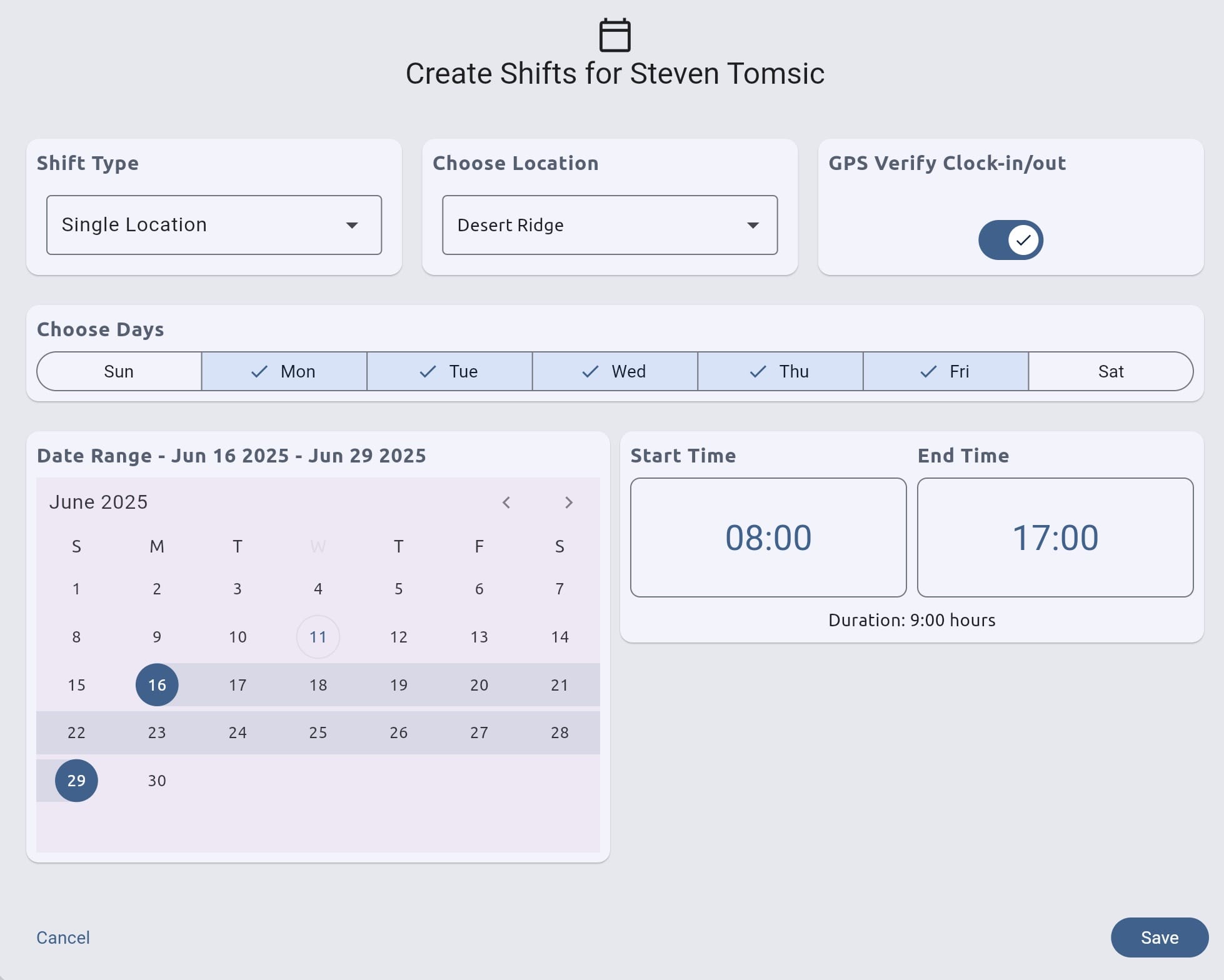 Schedule Management